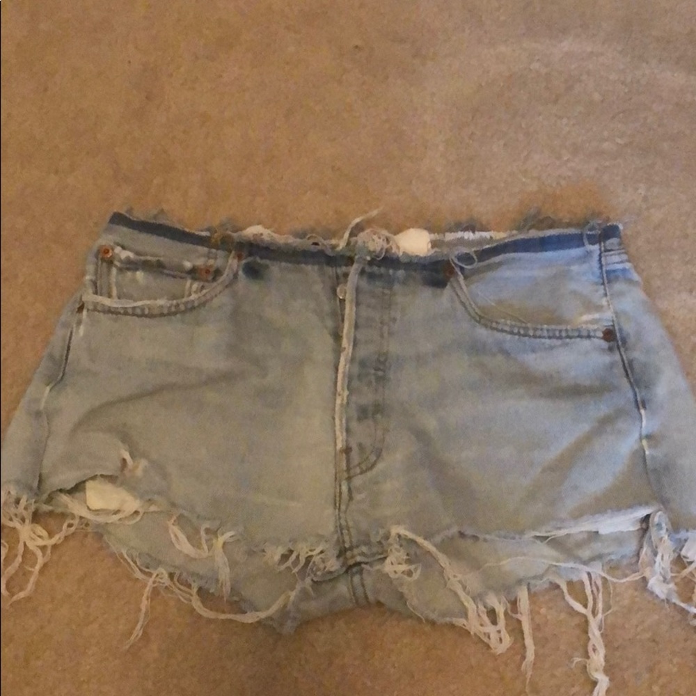 Vintage Levi shorts. Very short medium. Button up